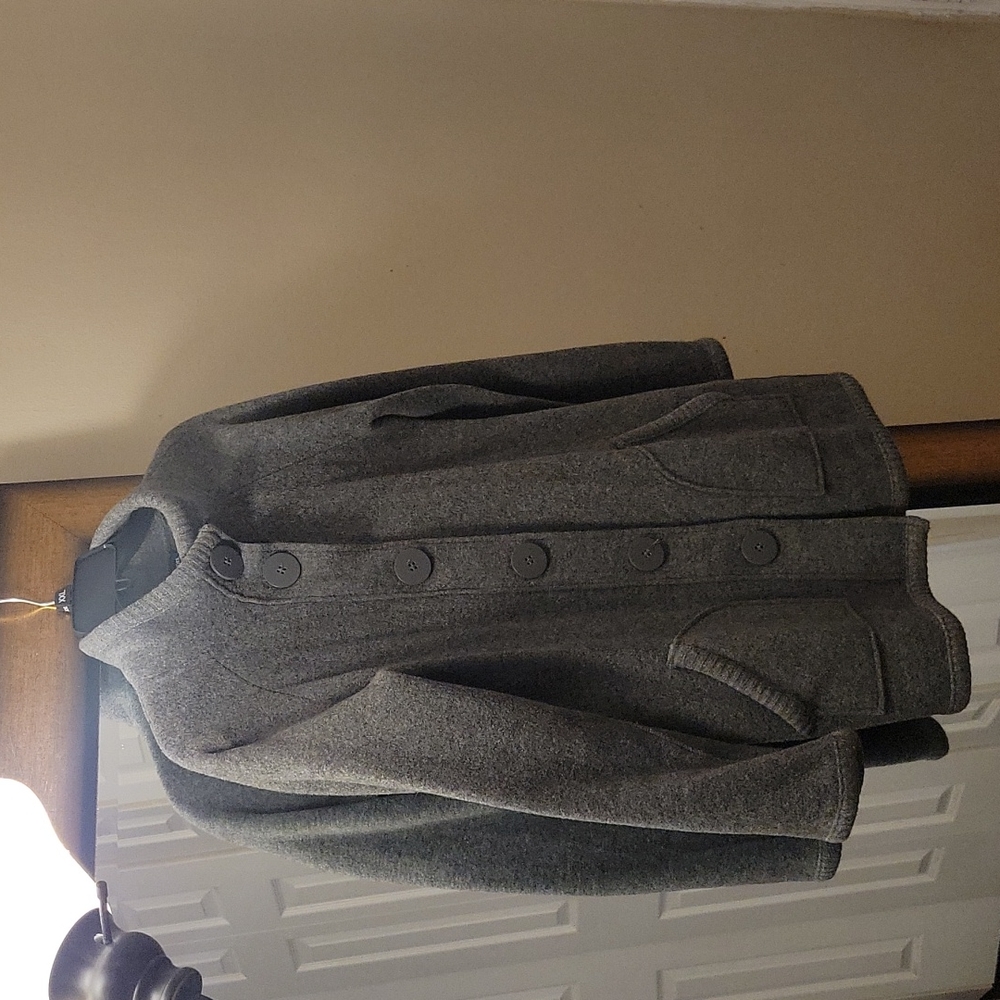Jones New York Signature heavyweight wool sweater jacket.